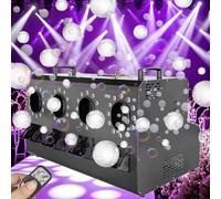 Machine Bulles Fumée,Machine Brouillard Et Bulles Avec 16 LED, Machine Brouillard Professionnelle,Machine Bulles Fumée Commerciale,Triple Effet : Spectacle Lumière,Fumée Et Bulles,B