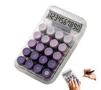 Machine Calcul Mécanique - Clavier Tactile Antidérapant, Modèle Transparent Design Mignon, Pochette Bureau Esthétique | Outil Calcul Mathématique pour Écolier Professionnel Cours