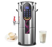 Machine commerciale à lait de soja, grande machine à lait de soja en acier inoxydable avec filtre amovible, minuterie de séparation des scories, pour cuisine, restaurant, magasin 22L