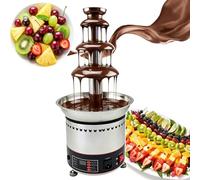 Machine commerciale de fontaine à chocolat, avec fonctions de fusion et de chauffage, for centres commerciaux, hôtels, restaurants occidentaux et mariages(4tiers)