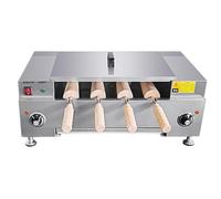 Machine commerciale de gril de cornet de crème glacée, machine de four de rouleau de gâteau de cheminée de 3000 W avec 4 rouleaux, boulanger électrique de gâteau de pain de cheminée Knob