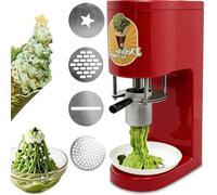 Machine commerciale de presse à crème glacée Spaghetti, 80W,420ml, for la formation de nouilles, machine à crème glacée électrique avec démarrage à une touche(Red)