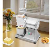 Machine commerciale électrique pour le râpage de fromage. Râpe robuste en acier inoxydable, idéale pour l'ail, les noix, le gingembre, le chocolat, le pain et le son ; équipée d'un moteur cuivre