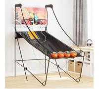 vidaXL Machine d'arcade de basket 4 balles pour 2 joueurs Noir