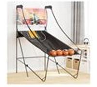 vidaXL Machine d'arcade de basket 4 balles pour 2 joueurs Noir