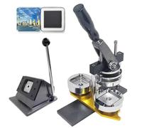 Machine D'aimant Photo, 50 * 50 Mm DIY Square Fridge Magnet Making Machine Kit, Y Compris La Machine Et Les Matériaux D'arêtes Arrondies De 100pcs, Utilisez dans Les Réfrigérateurs Et Partout Où Il