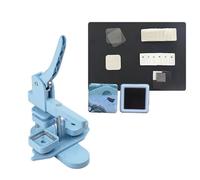 Machine D'aimant Photo La machine à badges de réfrigérateur carrée à trois couleurs 50 x 50 mm convient à la fabrication d'aimants de réfrigérateur/d'épingles à badges 14507276031(Blue Set)