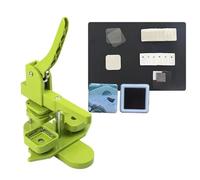 Machine D'aimant Photo La machine à badges de réfrigérateur carrée à trois couleurs 50 x 50 mm convient à la fabrication d'aimants de réfrigérateur/d'épingles à badges 14507276031(Green Set)