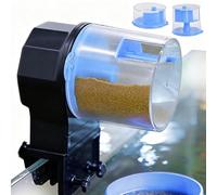 Machine d'alimentation automatique des poissons - Dispensateur d'alimentation d'aquarium intelligent de 15 cm avec minuterie, grande capacité et dosage réglable, mangeoire automatique pour poisson, cr