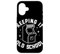 Machine d'arcade de Jeu rétro Arcade Keeping It Old School Coque pour iPhone 16