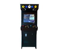 Machine d'arcade rétro en Bois - Fait Main - Borne 2 Joueurs avec +4000 Jeux Classiques, écran LCD 22", Plug & Play - San-J (Noir)