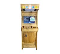 Machine d'arcade rétro en Bois - Fait Main - Borne 2 Joueurs avec +4000 Jeux Classiques, écran LCD 22", Plug & Play - San-J (Nature)