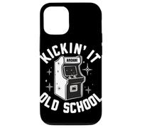 Machine d'arcade rétro Kickin It Old School Gaming Coque pour iPhone 12/12 Pro