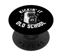 Machine d'arcade rétro Kickin It Old School Gaming PopSockets PopGrip Adhésif