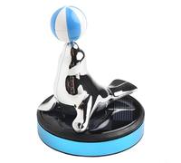 Machine d'aromathérapie de voiture à énergie solaire avec figurine d'lion de mer, désodorisant pour tableau de bord, diffuseur de parfum rotatif à économie d'énergie pour véhicule (bleu)