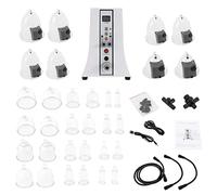 Machine d'augmentation de la poitrine avec écran d'affichage LED Appareil d'augmentation du sein Machine de levage de fesses Kit de thérapie par ventouses pour femmes, Blanc, 17 * 27 * 24cm