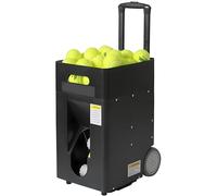 Machine de balle de tennis portable avec capacité de 50 balles, fréquence de 2 à 8 secondes, distance de lancement jusqu'à 12 m et hauteur jusqu'à 6 m, idéale pour les terrains communautaires et une