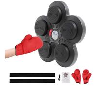 Machine de boxe à musique pour adultes, montage mural, Bluetooth, avec gants de boxe, machine de boxe électronique avec 9 modes de vitesse et mode de comptage