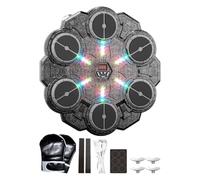 Machine de boxe avec musique - Machine de boxe murale ABS 33,5 x 36,5 x 3,7 cm | Équipement d'entraînement rythmique LED | Exercice physique à 9 vitesses Exercice à domicile Entraînement en intérieur