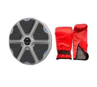 Machine de boxe Bluetooth intelligente avec lumières rythmiques - Sac de frappe mural et ensemble de gants, entraînement à la synchronisation de la musique pour le fitness à domicile, enfants et