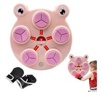 Machine de Boxe de Dessin animé - Entraîneur de Boxe Musical, lumières de Vitesse réglables | Gants de Boxe, Appareil de Fitness pour, Adultes, entraînement Sportif, entraînement à Domicile