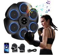 Machine de boxe, entraîneur de frappe mural, Machine de boxe musicale pour adultes et enfants, équipement de boxe avec gants