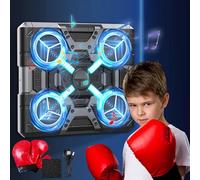 Machine de boxe musicale 2024 avec gants de boxe, 9 modes de vitesse et mode de comptage pour adultes et enfants