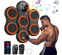 Machine de Boxe Musicale, 2025 Nouvelle Machine Boxe Mural Musique avec Gants de Boxe, 9 Modes de Vitesse, Prise en Charge Bluetooth, Music Boxing Machine pour Adultes et Enfants Exercice (Noir)