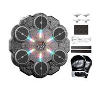 Machine De Boxe Musicale 9 Vitesses Interactive sans Fil sans Perçage | Équipement De Boxe Rythmique LED Pour Adultes Gym Maison Intérieur Entraînement Fitness Porte Appartement
