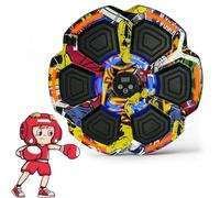 Machine de Boxe Musicale, 9Modes de Vitesse Cible Boxe Mural Musique avec Gants de Boxe, Comptage Intelligent, Machine de Boxe Electronique pour la maison, la salle de sport, le bureau(Multi-colored)