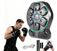 Machine de Boxe Musicale Adulte, 2025 Nouvelle Boxe Mural Musique épaissie avec Gants de Boxe, 9 Modes de Vitesse et Comptage Intelligent, Music Boxing Machine Cadeaux pour Adultes et Enfants (B)