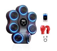 Machine de Boxe Musicale Adulte, Music Boxing Machine, Uppercut Innovant 11 Modes 9 Vitesse et Connexion Bluetooth Intelligente, Boxe Mural Musique avec Gants de Boxe Entraînement à Maison Tout Âge