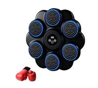 Machine de boxe musicale avec connexion et éclairage RVB pour entraînement à la maison, salle de sport, gants de couleur noire (enfants)