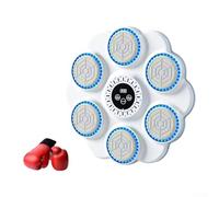 Machine de boxe musicale avec connexion et éclairage RVB pour entraînement à la maison, salle de sport, gants de couleur noire (enfants blanc)
