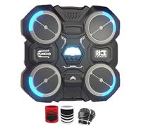 Machine de boxe musicale avec gants, Poinçonneuse musicale, Poinçonneuse intelligente murale | Équipement de boxe de grande capacité de charge pour chambre, zone de travail, salon, salle de gym