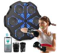 Machine de boxe musicale de deuxième génération, entraîneur Bluetooth mural avec gants de boxe, cible intelligente pour adultes et enfants, parfaite pour l'entraînement à domicile, 9 modes et 9