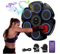 Machine de boxe musicale ,entraîneur de frappe mural, jeu de boxe musicale pour adultes et enfants, équipement de boxe avec gants