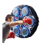 Machine de boxe musicale : équipement d'entraînement physique intelligent, entraînement de boxe interactif avec lumières rythmiques, entraînement mural pour enfants et adultes