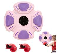 Machine de boxe musicale, jeu de musique de boxe - Entraîneur de boxe électronique intelligent sans fil mural avec gants de boxe,Entraîneur de frappe interactif, cible de boxe musicale pour la maison,