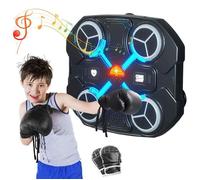 Machine de Boxe Musicale, Machine de Boxe Bluetooth Intelligente avec Gants, 3 Vitesses, Machine de Boxe Murale pour Enfants