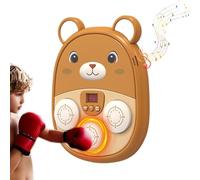 Machine De Boxe Musicale - Machine De Boxe d'ours Rechargeable Murale - L'écran Peut Afficher des Valeurs Numériques Équipé d'une Paire De Gants, Enfant Et Famille pour Intérieur, Extérieur
