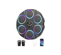 Machine de Boxe Musicale, Machine de Boxe Musicale Bluetooth, 9 modes de vitesse Music Boxing Machine avec Gants de boxe, Machine de Boxe Murale, Jeu de Boxe Familial et pour Enfants (Noir-B)