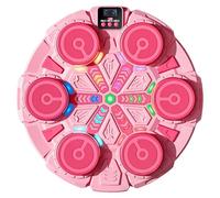 Machine de boxe musicale, machine de boxe pour enfants 5 vitesses 2 modes musique avec lumières LED, entraîneur frappe avec gants pour exercices à domicile 13, 8 x 13, 8 x 1, 6 pouces Style 2