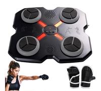 Machine de Boxe Musicale - Machine de Frappe 28 x 28 x 5 cm, équipement d'exercice avec Gants, entraîneur de Musique de Boxe, Machines de Musicales intelligentes pour garçons Filles, entr