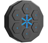 Machine de boxe musicale mural - SPORTNOW - avec bluetooth music - 40 x 40 x 7,5 cm - noir