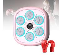 Machine de boxe musicale pour adultes et enfants - Cible de frappe murale avec haut-parleur Bluetooth intelligent, lumières DEL - Idéal pour la salle de sport à domicile, l'entraînement de boxe, le