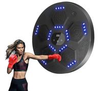 Machine de boxe musicale pour adultes et enfants, Smart Music Electronic Boxing Machine avec lumières et capteur Bluetooth, machine de boxe musicale pour exercices à domicile (noir)