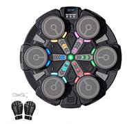 Machine de boxe musicale pour enfants, 3 modes de jeu avec affichage des scores, 5 vitesses et volumes réglables, gants muraux rechargeables par USB, convient aux enfants à partir de 6 ans