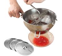 Machine de broyage des aliments manuels - moulin à céréales en acier inoxydable, moulin à aliments ergonomiques avec 3 tranches de broyage pour les passeports de déchiquetage