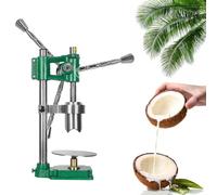 Machine de capsulage de noix de coco en acier inoxydable, machine manuelle commerciale d'ouverture de trou de noix de coco avec 3 poignées, ouvre-coque à 4 cônes intégré pour la maison, magasin de